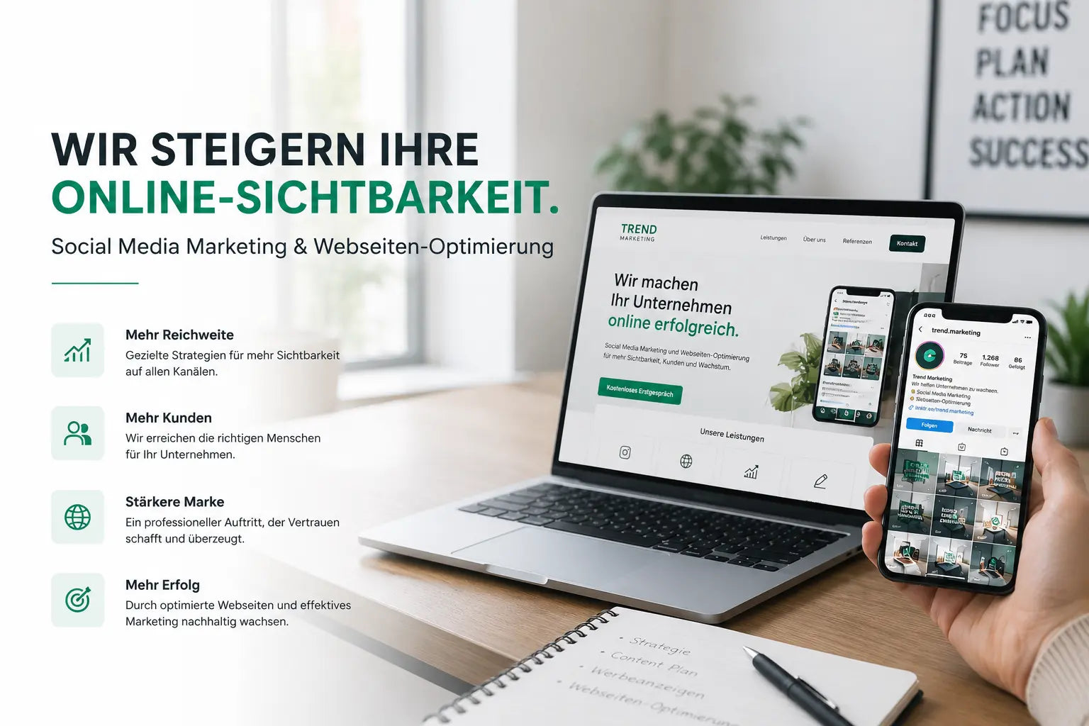 Professionelles Social Media Marketing & Webseiten-Optimierung – kostenloses Erstgespräch