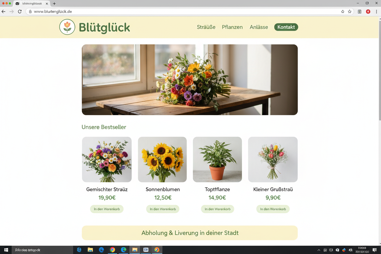 Blütenglück – Lokaler Blumenladen Onlinestore